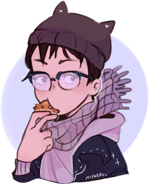 With Glasses 💘💘💘 ” - Yuri Katsuki Fanart Transparent (800x800), Png Download