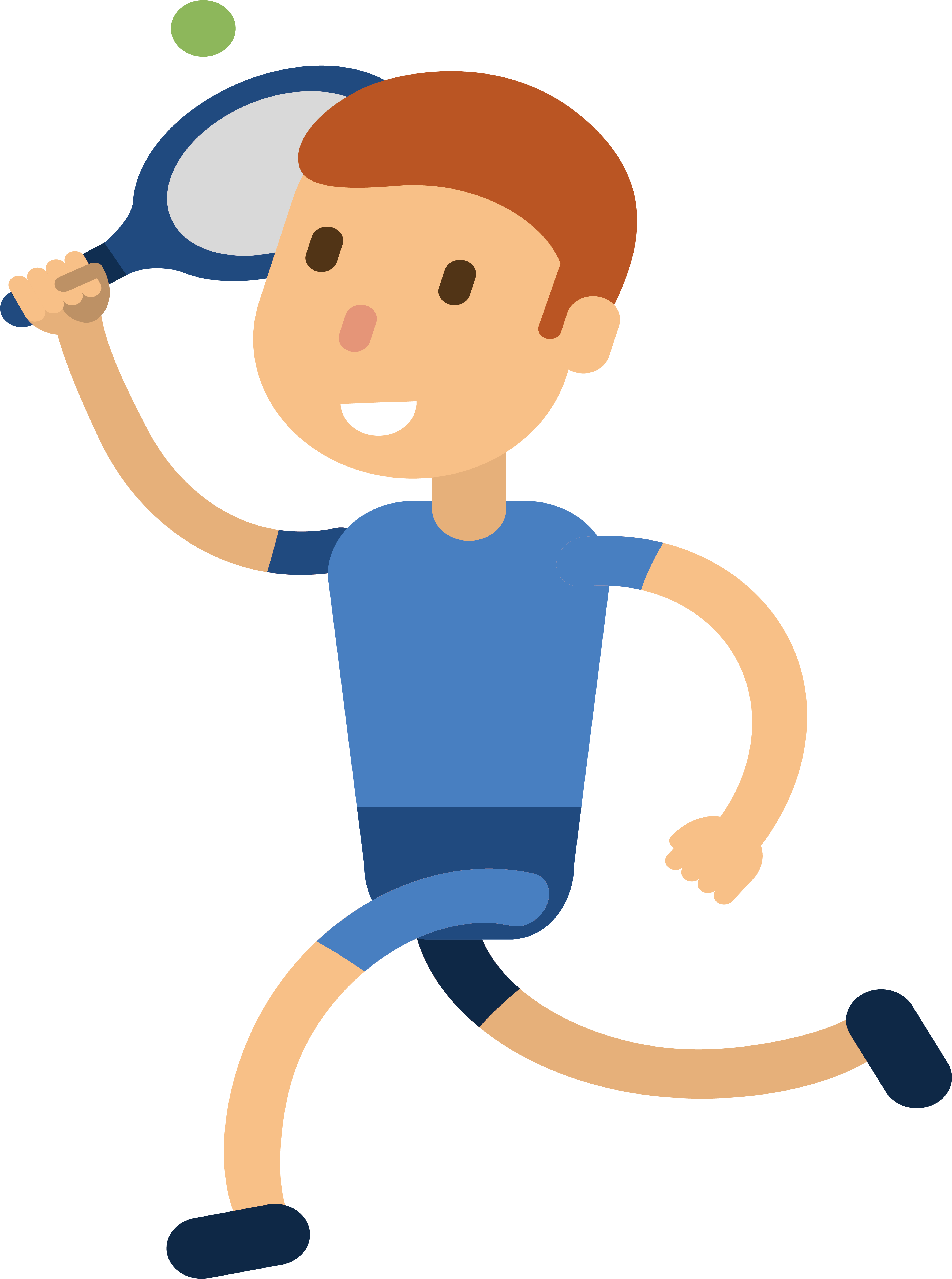 Badminton Clip Art - Tennis Player Cartoon Png (3554x4770), Png Download