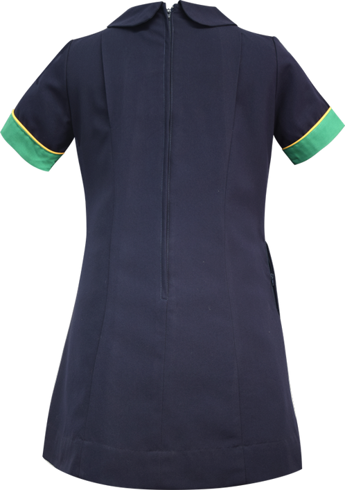 School Uniform Dress Back View - Day Dress (498x707), Png Download