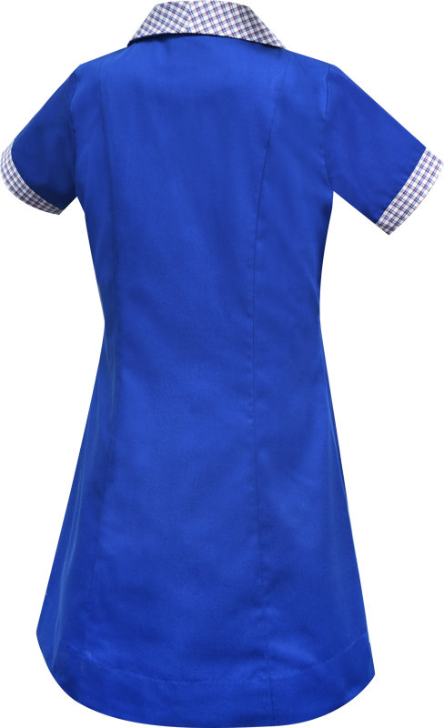School Uniform Dress Back View - Day Dress (488x800), Png Download