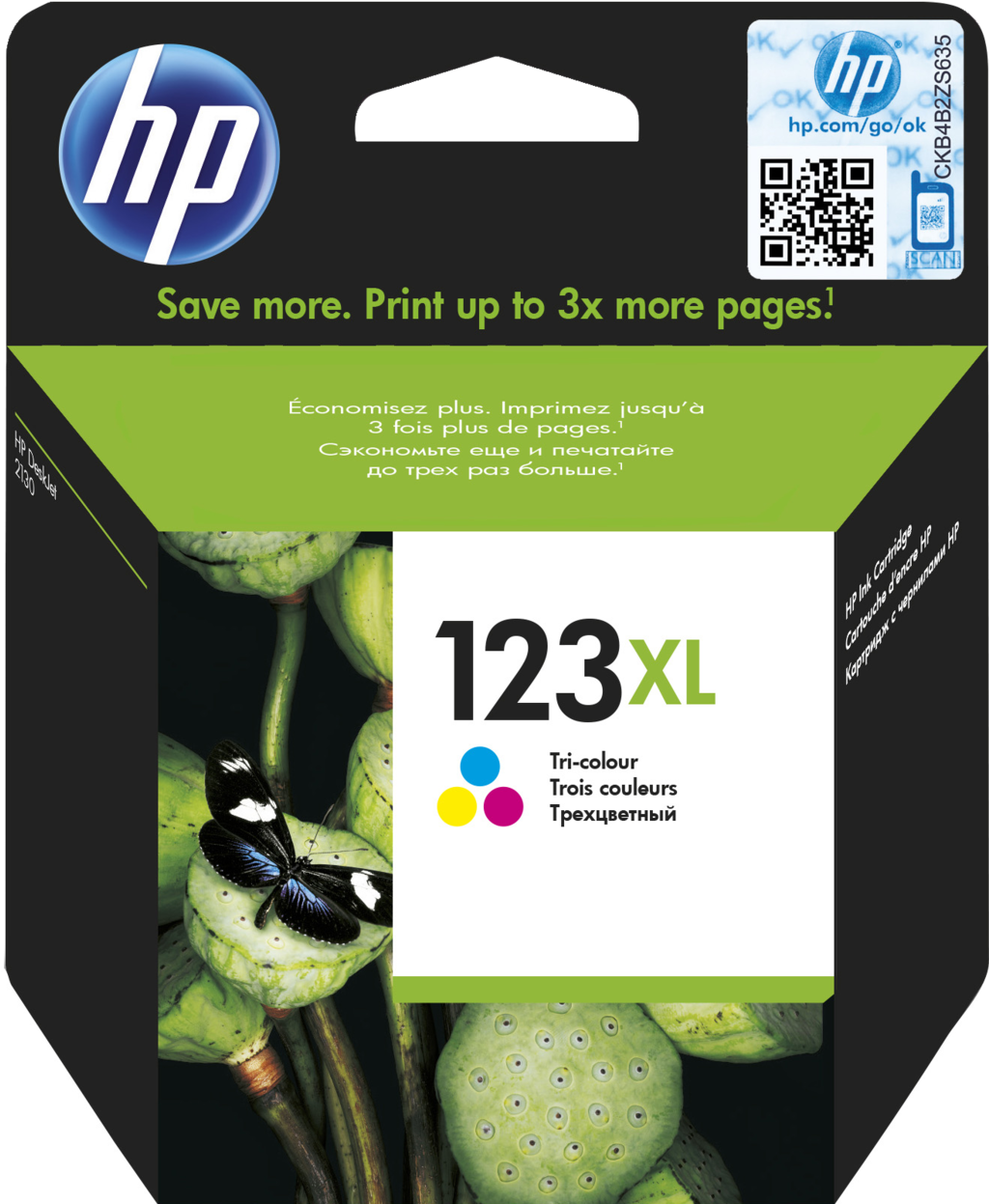 Hp 123xl High Yield Tri-color Original Ink Cartridge - Hp 123xl (1659x1246), Png Download