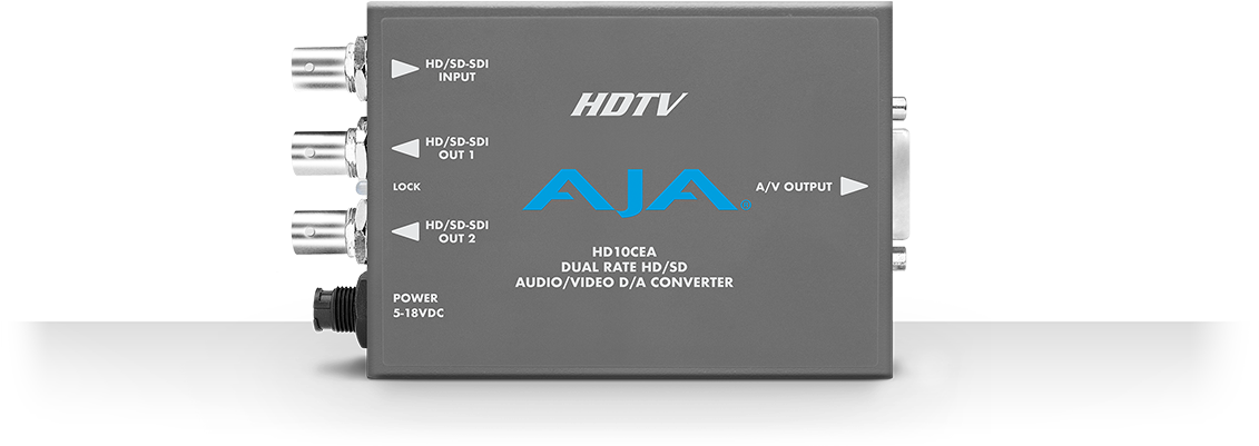The Hd10cea Converts Sd/hd Sdi Video With Embedded - Aja Hi5 4k (1140x465), Png Download